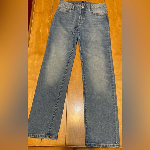 Girls Size 14 Regular Gap Denim Stretch Straight Adjustable Waist Jeans - Picture 2 of 16